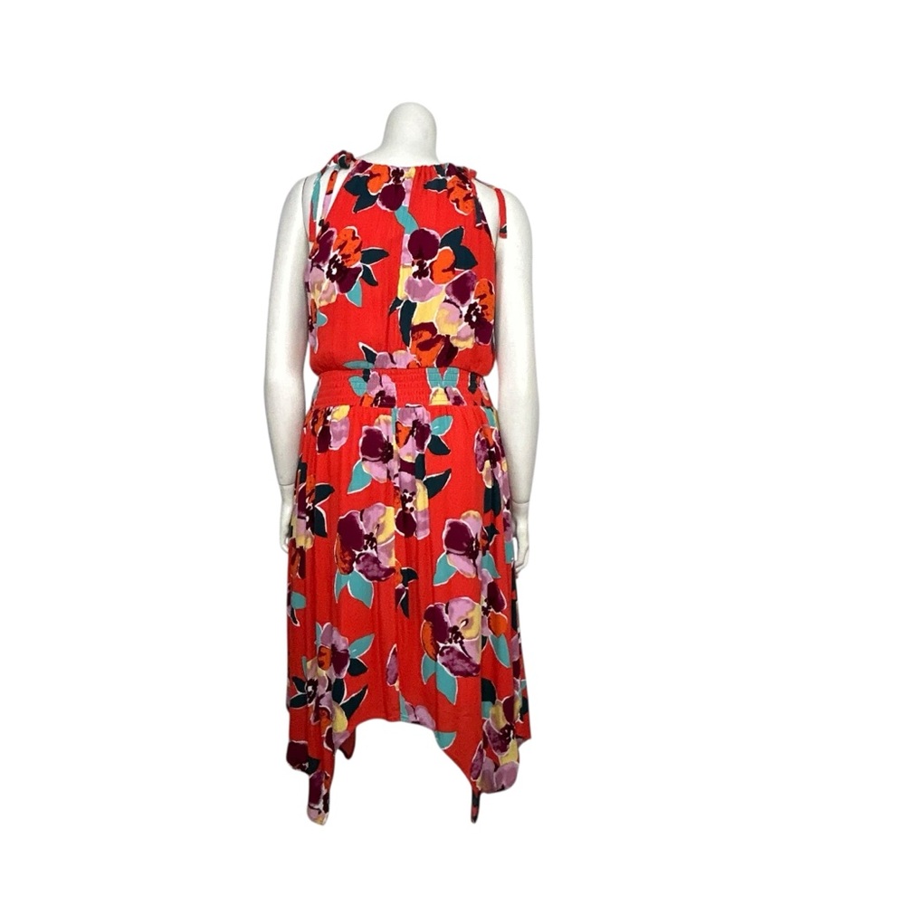 Maurices Dress XL Print Floral Midi Orange Multicolor Halter Kentucky
Derby - Picture 6 of 14